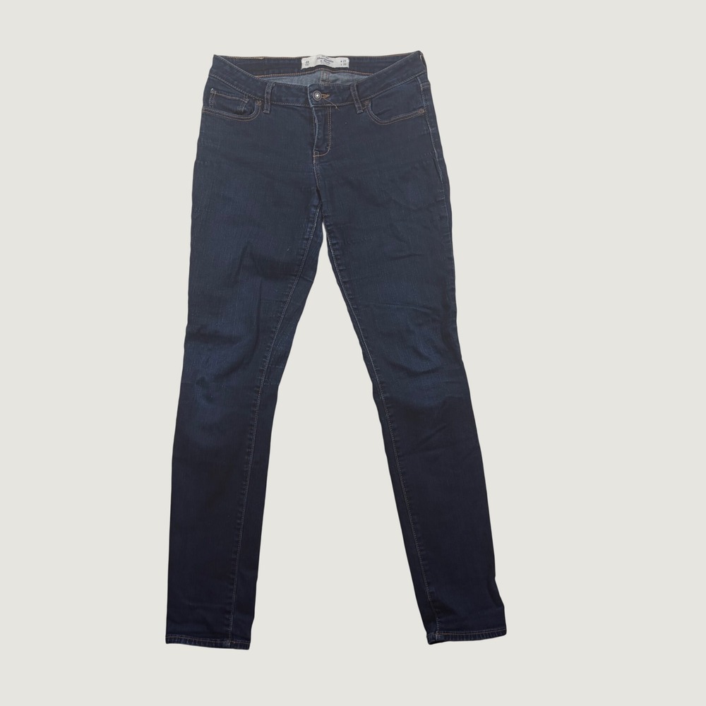 Abercrombie & Fitch Super Skinny Jeans Womens Low Rise Stretch 4R W27 Dark Blue